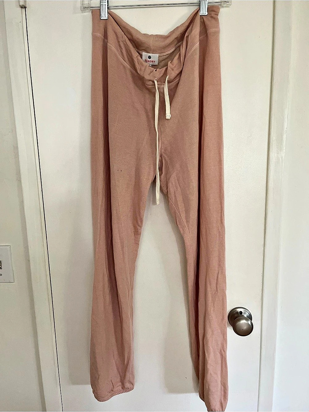 Sundry Drawstring Jogger Pants in Pink Size Medium